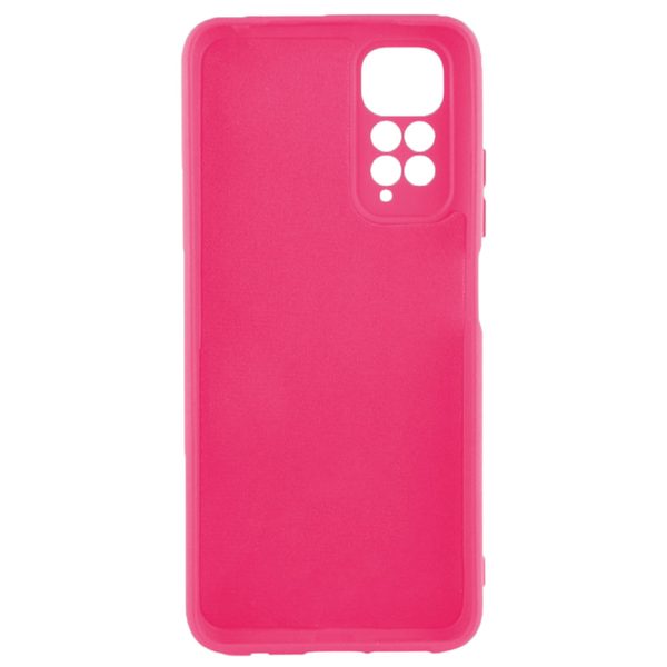 Husa protectie, interior de catifea, compatibila cu Xiaomi Redmi 10 4G, FONIX BloomShield, silicon, margini ridicate, slim, Roz neon2