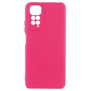 Husa protectie, interior de catifea, compatibila cu Xiaomi Redmi 10 4G, FONIX BloomShield, silicon, margini ridicate, slim, Roz neon3