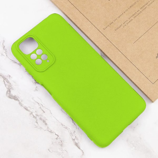 Husa protectie, interior de catifea, compatibila cu Xiaomi Redmi 10 4G, FONIX BloomShield, silicon, margini ridicate, slim, Verde neon