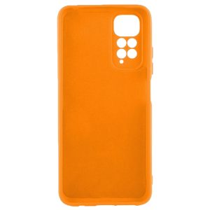 Husa protectie, interior de catifea, compatibila cu Xiaomi Redmi 10 4G, FONIX BloomShield, silicon, margini ridicate, slim, Portocaliu neon2