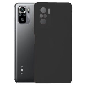 Husa protectie, interior de catifea, compatibila cu Xiaomi Redmi Note 10 4G / Note 10S, FONIX BloomShield, silicon, margini ridicate, slim, Negru