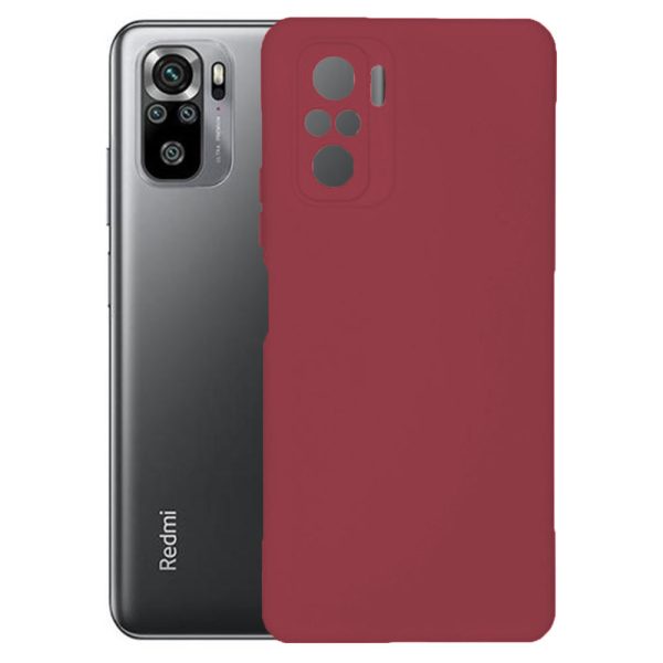 Husa protectie, interior de catifea, compatibila cu Xiaomi Redmi Note 10 4G / Note 10S, FONIX BloomShield, silicon, margini ridicate, slim, Visiniu