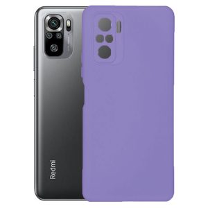 Husa protectie, interior de catifea, compatibila cu Xiaomi Redmi Note 10 4G / Note 10S, FONIX BloomShield, silicon, margini ridicate, slim, Mov