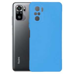 Husa protectie, interior de catifea, compatibila cu Xiaomi Redmi Note 10 4G / Note 10S, FONIX BloomShield, silicon, margini ridicate, slim, Albastru