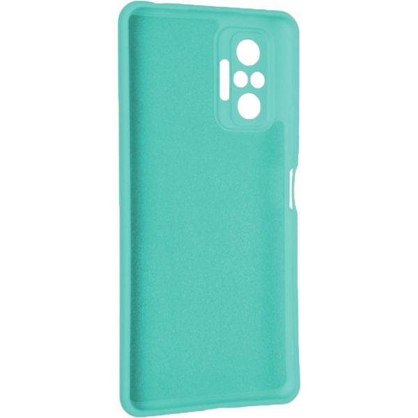 Husa protectie, interior de catifea, compatibila cu Xiaomi Redmi Note 10 4G / Note 10S, FONIX BloomShield, silicon, margini ridicate, slim, Turcoaz2