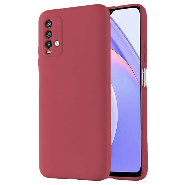 Husa protectie, interior de catifea, compatibila cu Xiaomi Redmi 9T, FONIX BloomShield, silicon, margini ridicate, slim, Visiniu