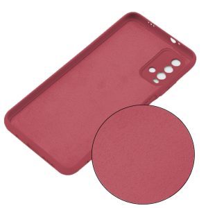 Husa protectie, interior de catifea, compatibila cu Xiaomi Redmi 9T, FONIX BloomShield, silicon, margini ridicate, slim, Visiniu2