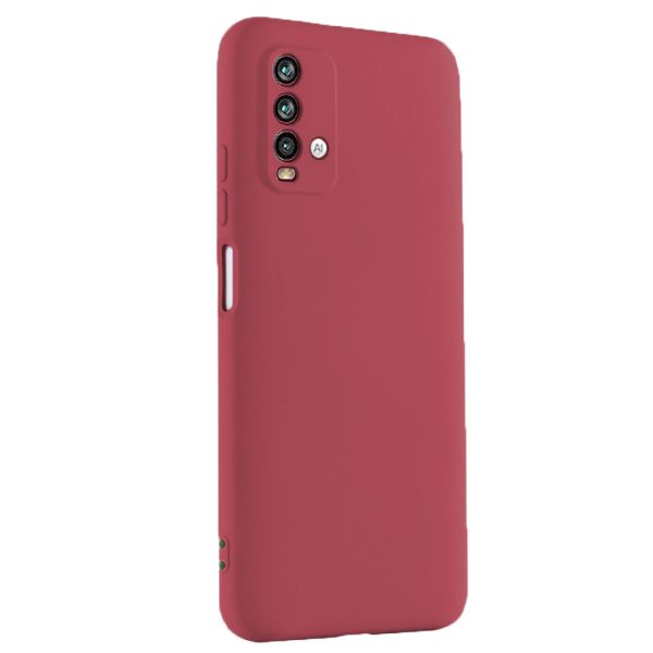 Husa protectie, interior de catifea, compatibila cu Xiaomi Redmi 9T, FONIX BloomShield, silicon, margini ridicate, slim, Visiniu3