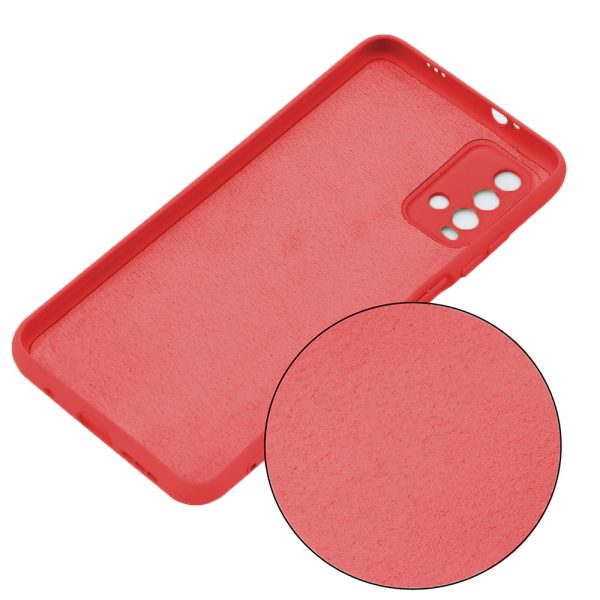 Husa protectie, interior de catifea, compatibila cu Xiaomi Redmi 9T, FONIX BloomShield, silicon, margini ridicate, slim, Rosu2