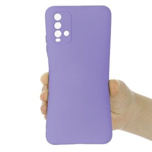 Husa protectie, interior de catifea, compatibila cu Xiaomi Redmi 9T, FONIX BloomShield, silicon, margini ridicate, slim, Mov