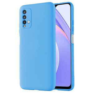 Husa protectie, interior de catifea, compatibila cu Xiaomi Redmi 9T, FONIX BloomShield, silicon, margini ridicate, slim, Albastru