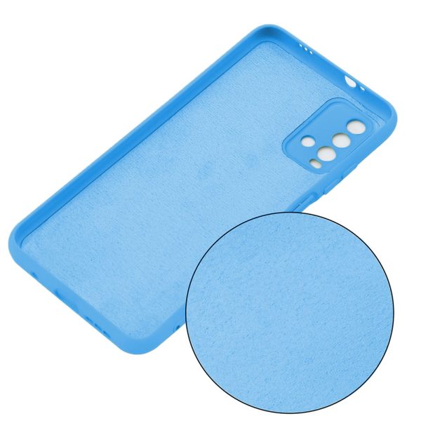 Husa protectie, interior de catifea, compatibila cu Xiaomi Redmi 9T, FONIX BloomShield, silicon, margini ridicate, slim, Albastru2