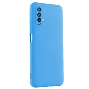 Husa protectie, interior de catifea, compatibila cu Xiaomi Redmi 9T, FONIX BloomShield, silicon, margini ridicate, slim, Albastru3