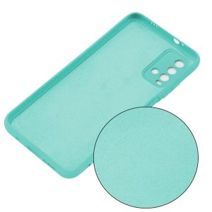 Husa protectie, interior de catifea, compatibila cu Xiaomi Redmi 9T, FONIX BloomShield, silicon, margini ridicate, slim, Turcoaz2