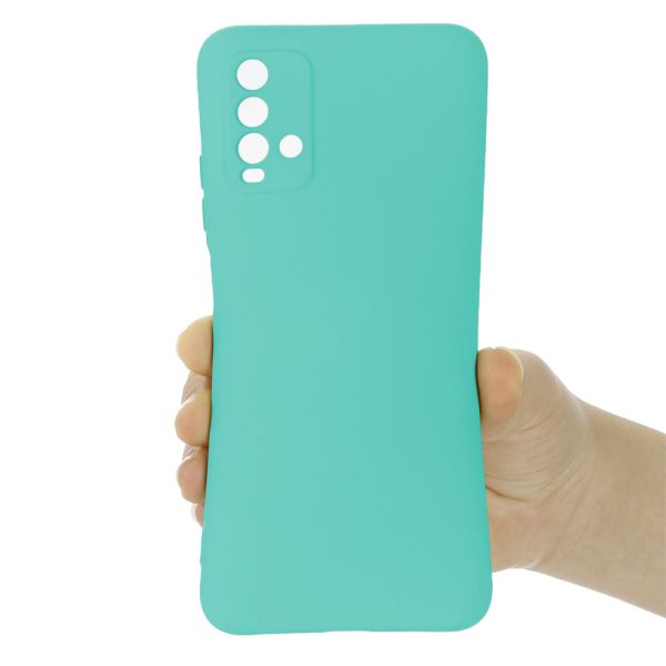 Husa protectie, interior de catifea, compatibila cu Xiaomi Redmi 9T, FONIX BloomShield, silicon, margini ridicate, slim, Turcoaz