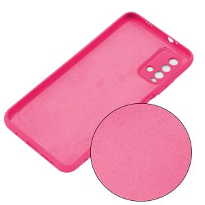 Husa protectie, interior de catifea, compatibila cu Xiaomi Redmi 9T, FONIX BloomShield, silicon, margini ridicate, slim, Roz neon2