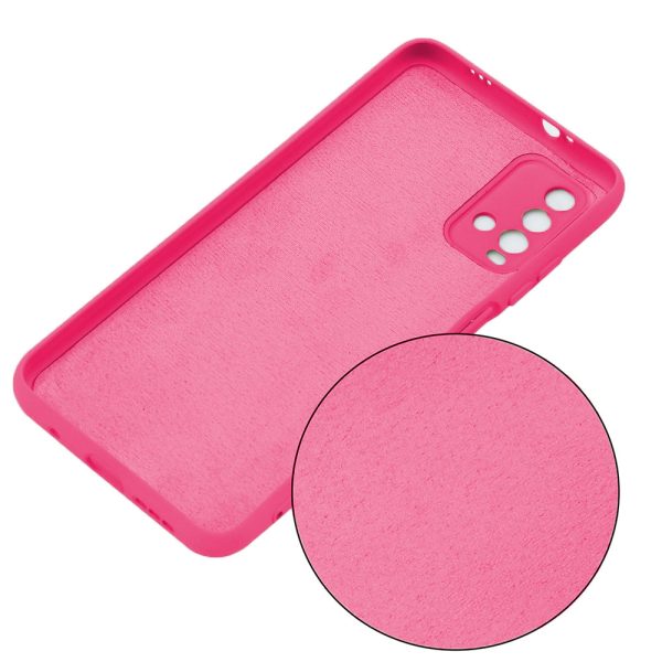 Husa protectie, interior de catifea, compatibila cu Xiaomi Redmi 9T, FONIX BloomShield, silicon, margini ridicate, slim, Roz neon2