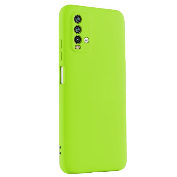 Husa protectie, interior de catifea, compatibila cu Xiaomi Redmi 9T, FONIX BloomShield, silicon, margini ridicate, slim, Verde neon3