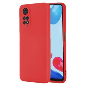 Husa protectie, interior de catifea, compatibila cu Xiaomi Redmi Note 11 Pro, FONIX BloomShield, silicon, margini ridicate, slim, Rosu