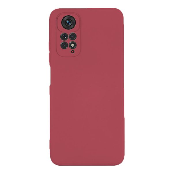 Husa protectie, interior de catifea, compatibila cu Xiaomi Redmi Note 11 Pro, FONIX BloomShield, silicon, margini ridicate, slim, Visiniu2