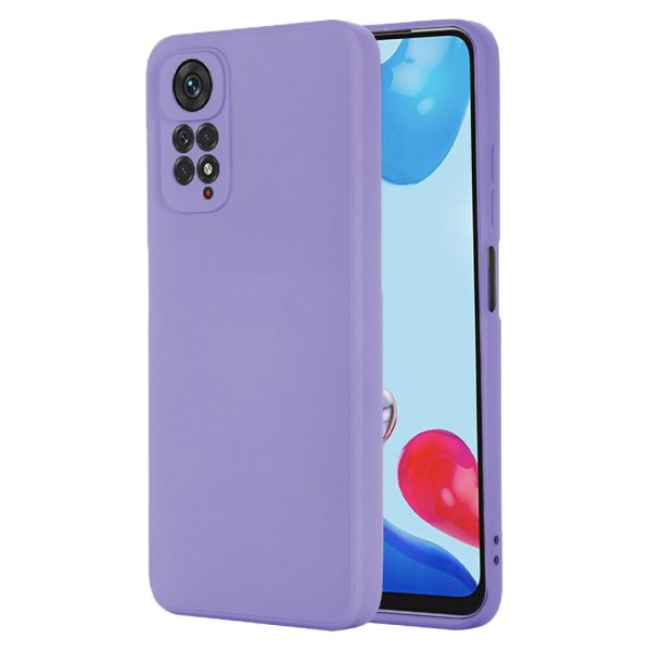 Husa protectie, interior de catifea, compatibila cu Xiaomi Redmi Note 11 Pro, FONIX BloomShield, silicon, margini ridicate, slim, Mov