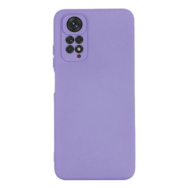 Husa protectie, interior de catifea, compatibila cu Xiaomi Redmi Note 11 Pro, FONIX BloomShield, silicon, margini ridicate, slim, Mov2