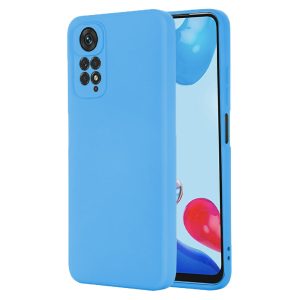 Husa protectie, interior de catifea, compatibila cu Xiaomi Redmi Note 11 Pro, FONIX BloomShield, silicon, margini ridicate, slim, Albastru