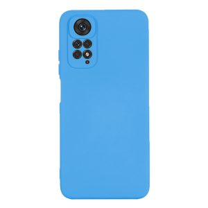 Husa protectie, interior de catifea, compatibila cu Xiaomi Redmi Note 11 Pro, FONIX BloomShield, silicon, margini ridicate, slim, Albastru2