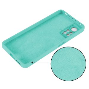 Husa protectie, interior de catifea, compatibila cu Xiaomi Redmi Note 11 Pro, FONIX BloomShield, silicon, margini ridicate, slim, Turcoaz3