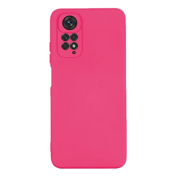 Husa protectie, interior de catifea, compatibila cu Xiaomi Redmi Note 11 Pro, FONIX BloomShield, silicon, margini ridicate, slim, Roz neon2