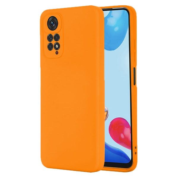 Husa protectie, interior de catifea, compatibila cu Xiaomi Redmi Note 11 Pro, FONIX BloomShield, silicon, margini ridicate, slim, Portocaliu neon