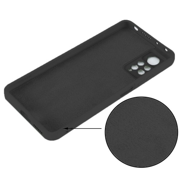 Husa protectie, interior de catifea, compatibila cu Xiaomi Redmi Note 11 4G / Note 11S, FONIX BloomShield, silicon, margini ridicate, slim, Negru3