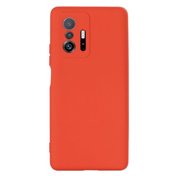 Husa protectie, interior de catifea, compatibila cu Xiaomi 11T / 11T Pro, FONIX BloomShield, silicon, margini ridicate, slim, Rosu5