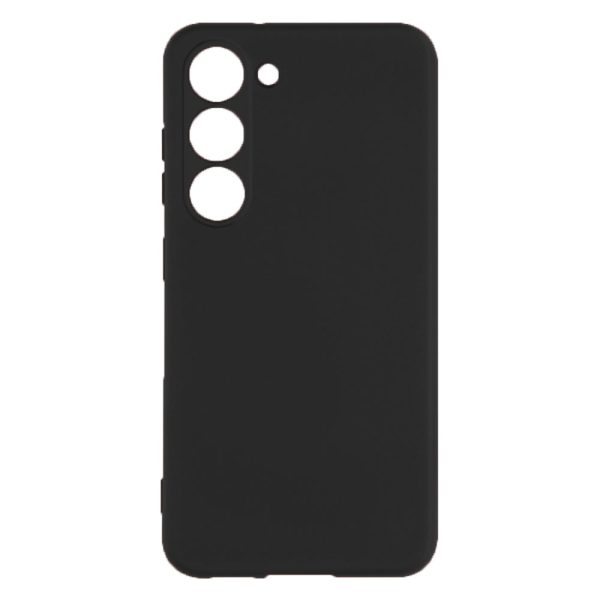 Husa protectie, interior de catifea, compatibila cu Samsung Galaxy S23 Plus, FONIX BloomShield, silicon, margini ridicate, slim, Negru2