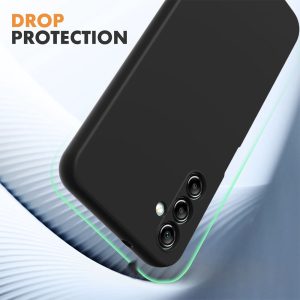 Husa protectie, interior de catifea, compatibila cu Samsung Galaxy A54 5G, FONIX BloomShield, silicon, margini ridicate, slim, Negru3