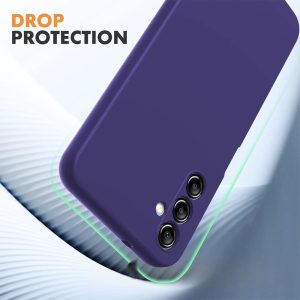 Husa protectie, interior de catifea, compatibila cu Samsung Galaxy A54 5G, FONIX BloomShield, silicon, margini ridicate, slim, Indigo3