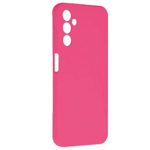 Husa protectie, interior de catifea, compatibila cu Samsung Galaxy A54 5G, FONIX BloomShield, silicon, margini ridicate, slim, Roz neon