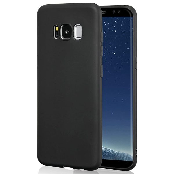 Husa protectie, interior de catifea, compatibila cu Samsung Galaxy S8, FONIX BloomShield, silicon, margini ridicate, slim, Negru