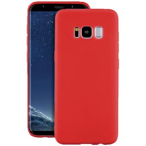 Husa protectie, interior de catifea, compatibila cu Samsung Galaxy S8, FONIX BloomShield, silicon, margini ridicate, slim, Rosu2