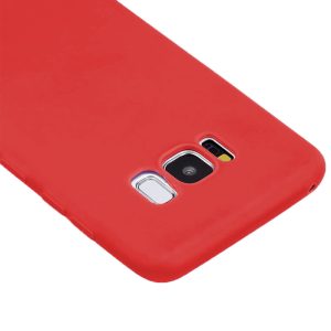 Husa protectie, interior de catifea, compatibila cu Samsung Galaxy S8, FONIX BloomShield, silicon, margini ridicate, slim, Rosu3