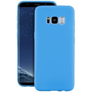 Husa protectie, interior de catifea, compatibila cu Samsung Galaxy S8, FONIX BloomShield, silicon, margini ridicate, slim, Albastru2