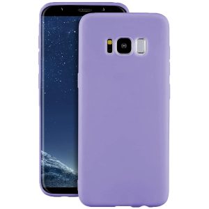 Husa protectie, interior de catifea, compatibila cu Samsung Galaxy S8, FONIX BloomShield, silicon, margini ridicate, slim, Mov2