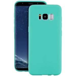 Husa protectie, interior de catifea, compatibila cu Samsung Galaxy S8, FONIX BloomShield, silicon, margini ridicate, slim, Turcoaz2