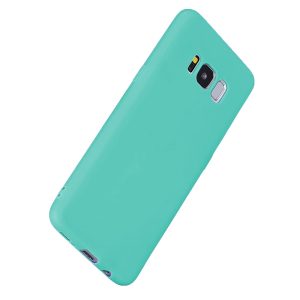 Husa protectie, interior de catifea, compatibila cu Samsung Galaxy S8, FONIX BloomShield, silicon, margini ridicate, slim, Turcoaz4