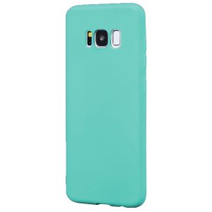 Husa protectie, interior de catifea, compatibila cu Samsung Galaxy S8, FONIX BloomShield, silicon, margini ridicate, slim, Turcoaz5