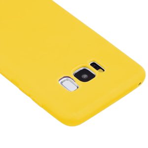 Husa protectie, interior de catifea, compatibila cu Samsung Galaxy S8, FONIX BloomShield, silicon, margini ridicate, slim, Galben3