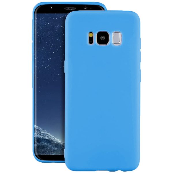 Husa protectie, interior de catifea, compatibila cu Samsung Galaxy S8 Plus, FONIX BloomShield, silicon, margini ridicate, slim, Albastru2