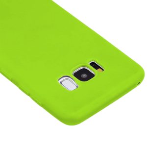 Husa protectie, interior de catifea, compatibila cu Samsung Galaxy S8 Plus, FONIX BloomShield, silicon, margini ridicate, slim, Verde neon3