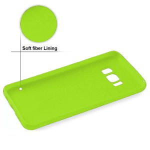 Husa protectie, interior de catifea, compatibila cu Samsung Galaxy S8 Plus, FONIX BloomShield, silicon, margini ridicate, slim, Verde neon