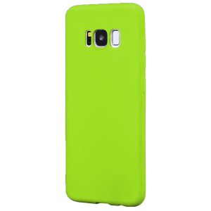 Husa protectie, interior de catifea, compatibila cu Samsung Galaxy S8 Plus, FONIX BloomShield, silicon, margini ridicate, slim, Verde neon5